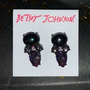 Betsey Johnson Astronaut Galaxy earrings. NIP